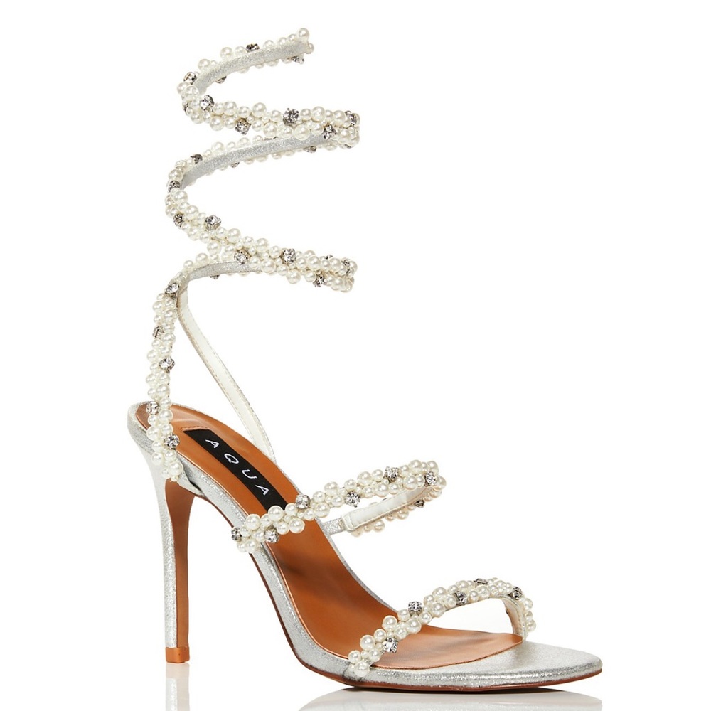 Sold out- Aqua embellished ankle strap